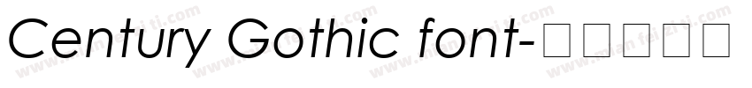 Century Gothic font字体转换
